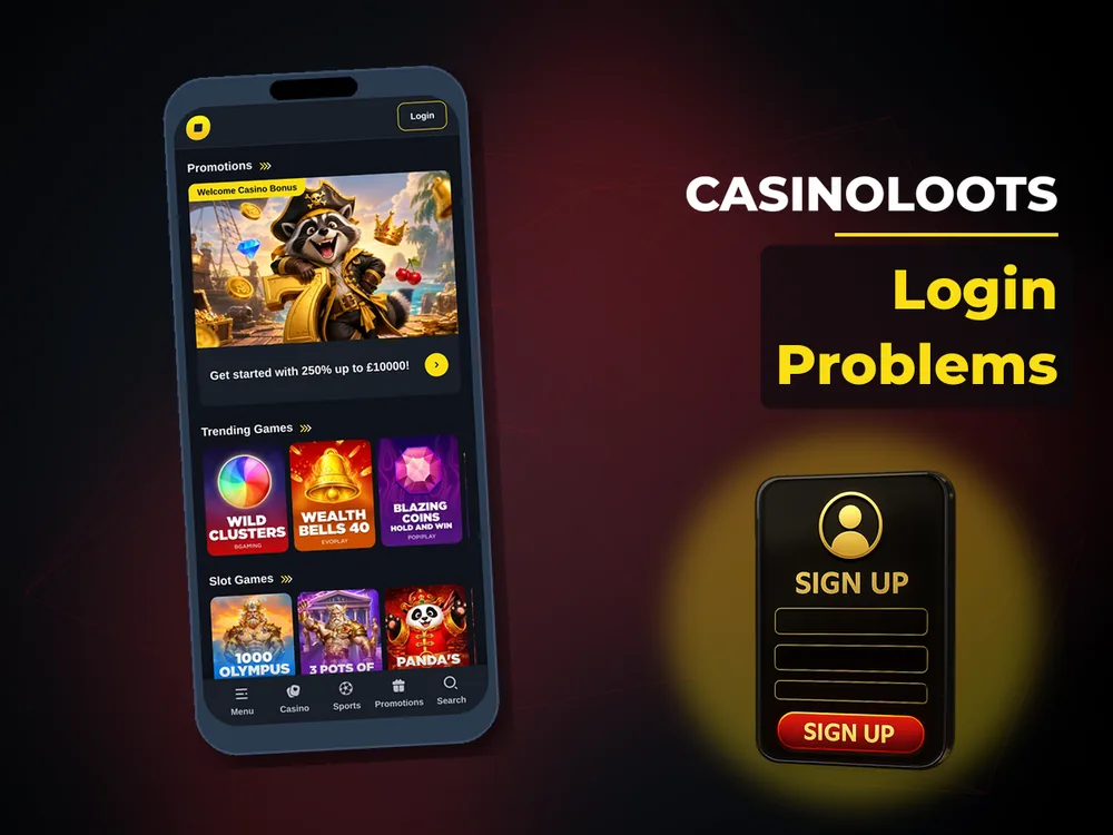 Casinoloots - Login Problems